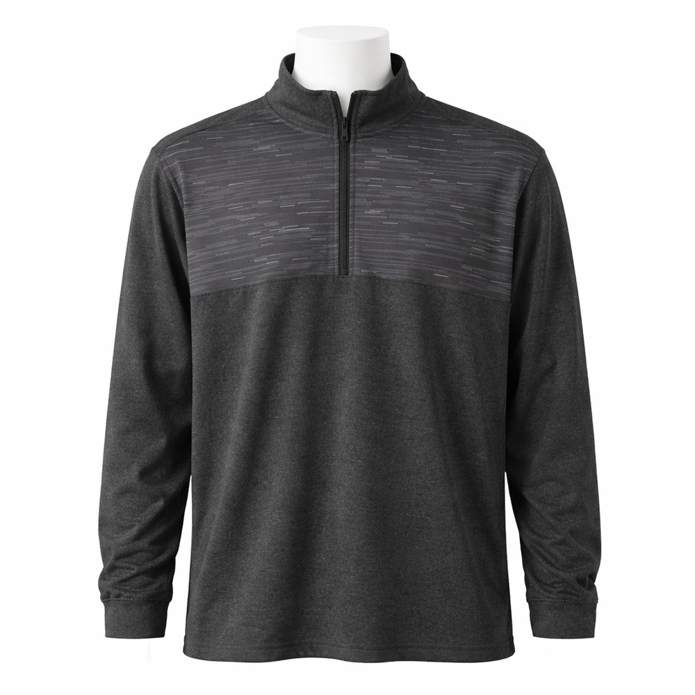 Size XL Levelwear Men’s 1/4 Zip Performance Golf Pullover Long Sleeve Shirt Gray